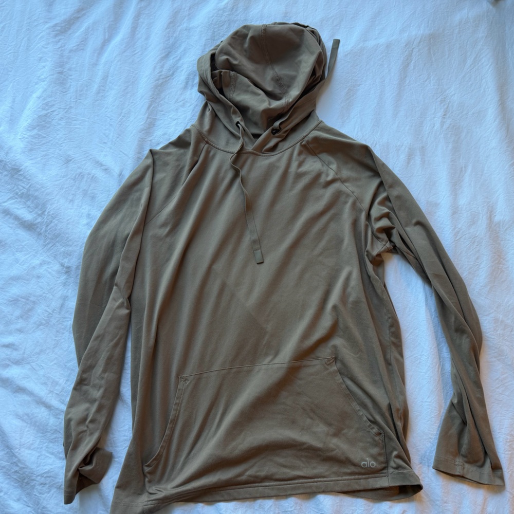 All Yoga Men's Tan Hoodie Shirt